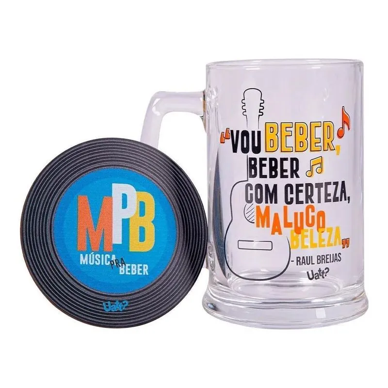 Caneco Com Porta Copos Mpb Uatt