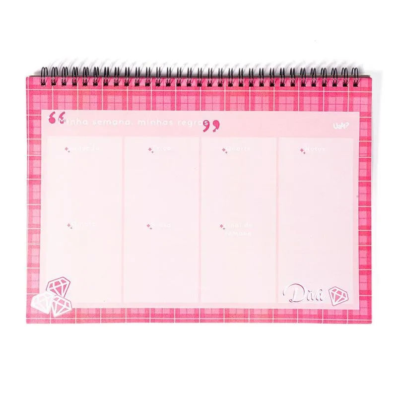 Planner De Mesa A4 Bloco De Anotações Uatt - Diva Classica