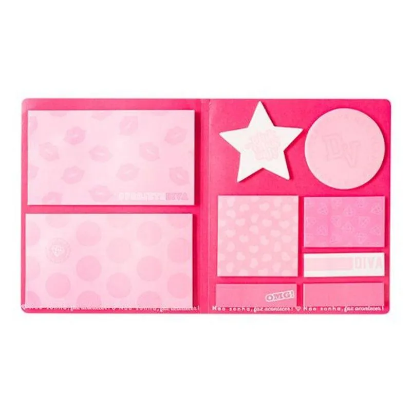 Conjunto Criativo De 9 Blocos De Notas Adesivas - Organize Com Estilo E Praticidade!