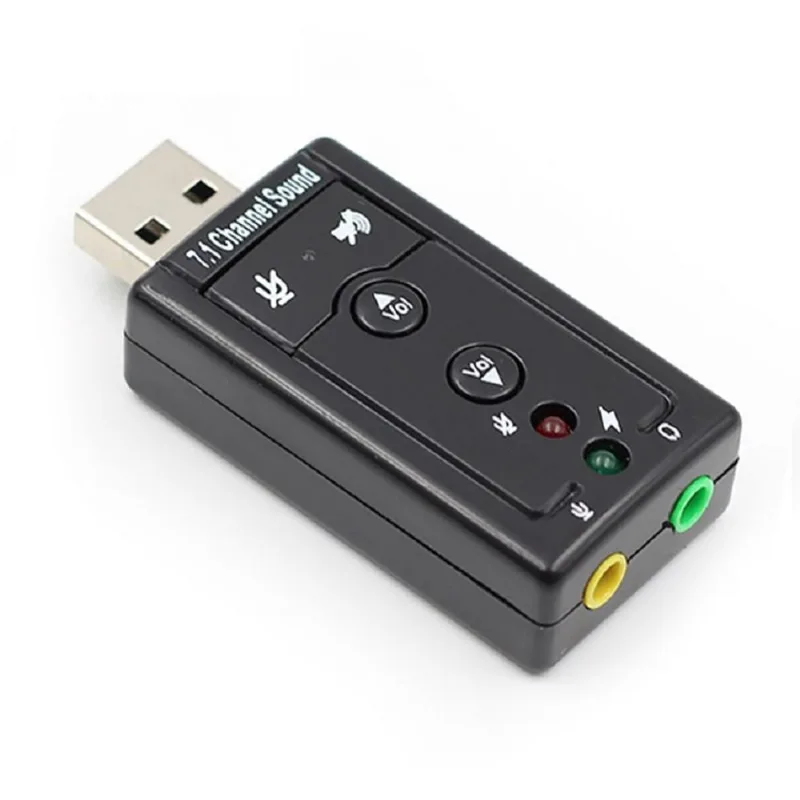 Tarjeta Sonido 7.1 USB Audio 3D Microfono Externo
