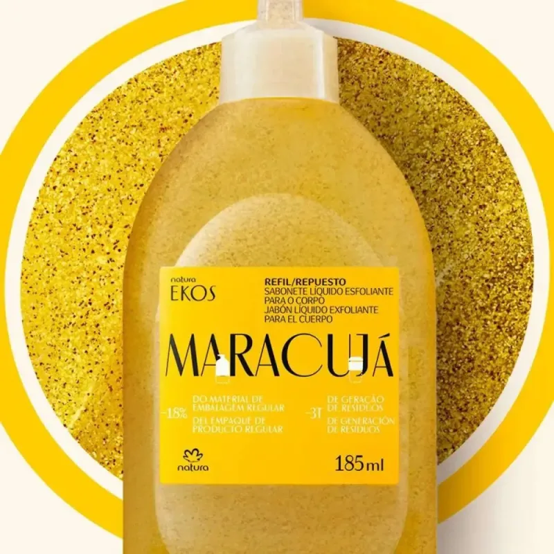 Refil Ekos Sabonete Líquido Esfoliante Maracujá EX