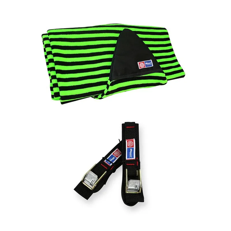 Capa Prancha De Surf Toalha 6'4 A 6'7 Verde Com Fita Rack