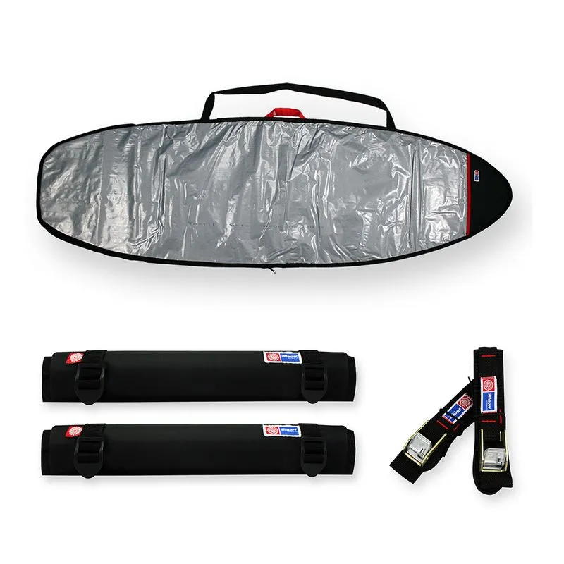 Capa Prancha Fish Refletiva 6'4-6'7 Com Fita Rack E Espuma