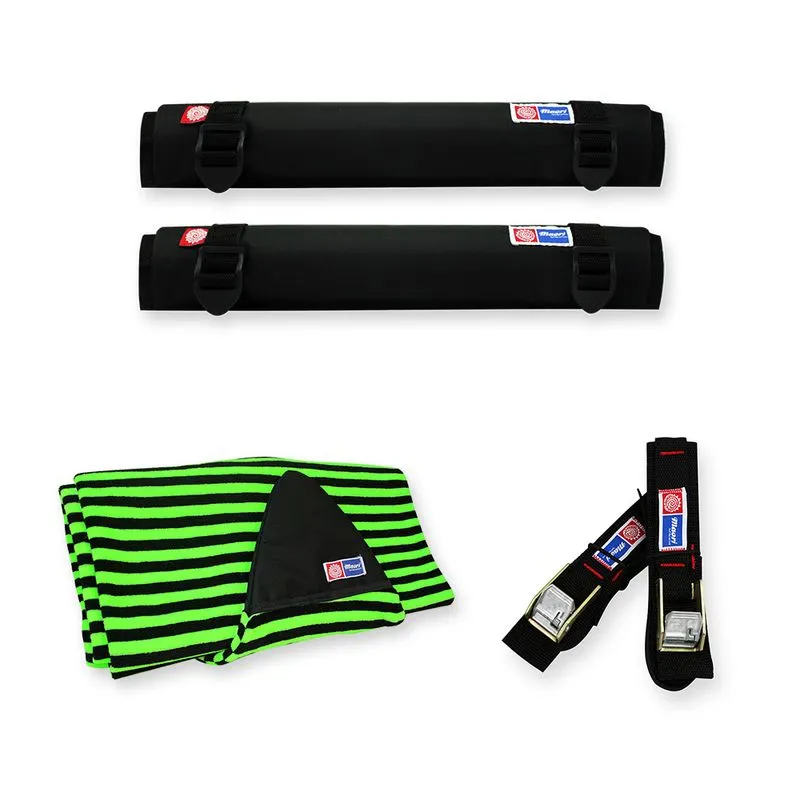 Capa Surf Toalha 5'8-5'11 Verde Com Fita Rack E Espuma