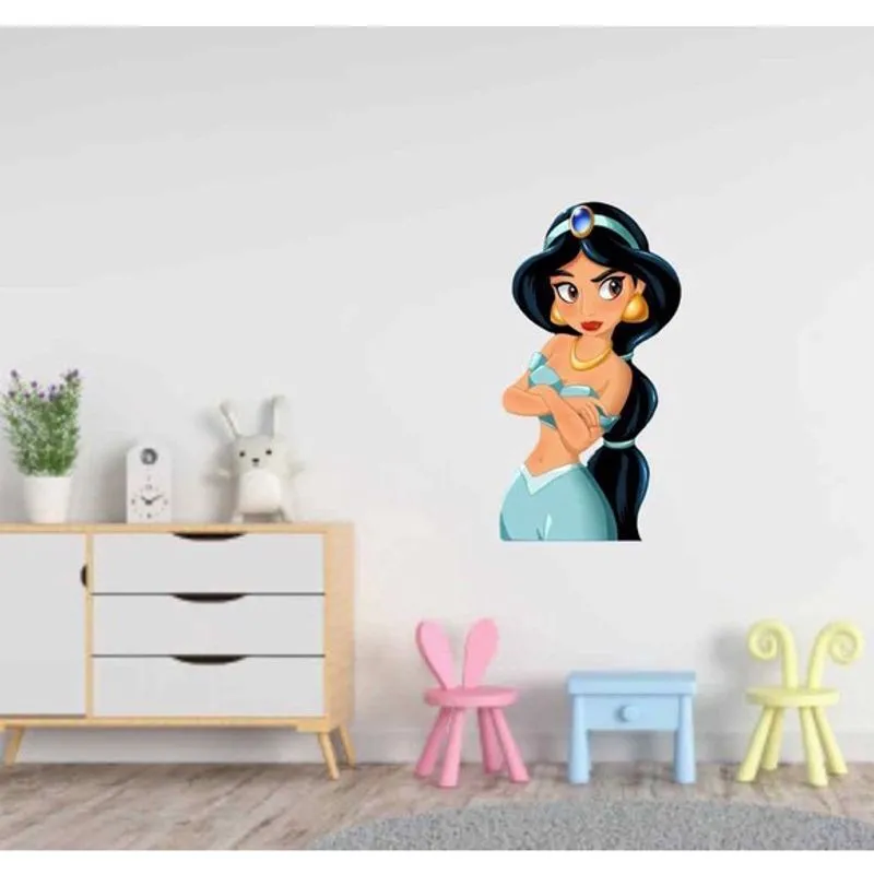 Adesivo de Parede Princesa Jasmine Tamanho 60cmx50cm mod 3