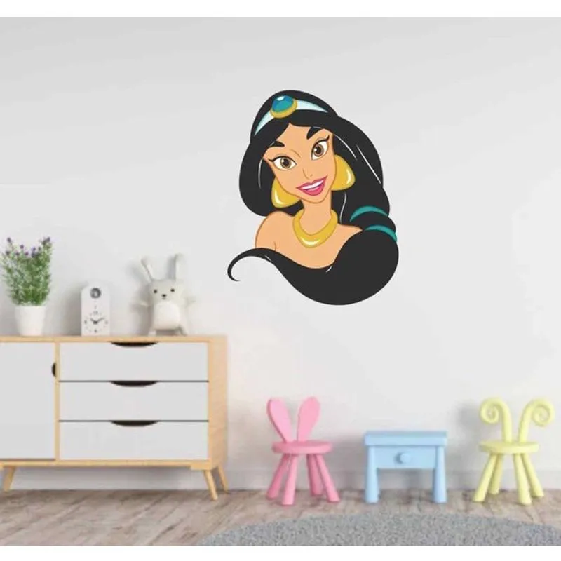 Adesivo de Parede Princesa Jasmine Tamanho 60cmx50cm mod 4