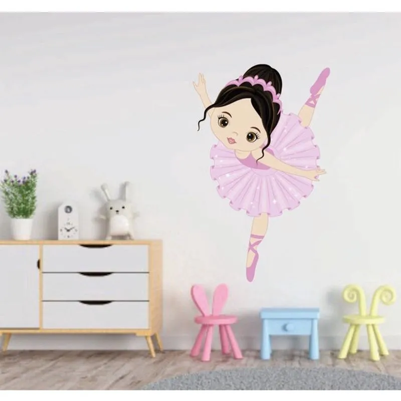 Adesivo de Parede Bailarina Tamanho 60cmx35cm mod45