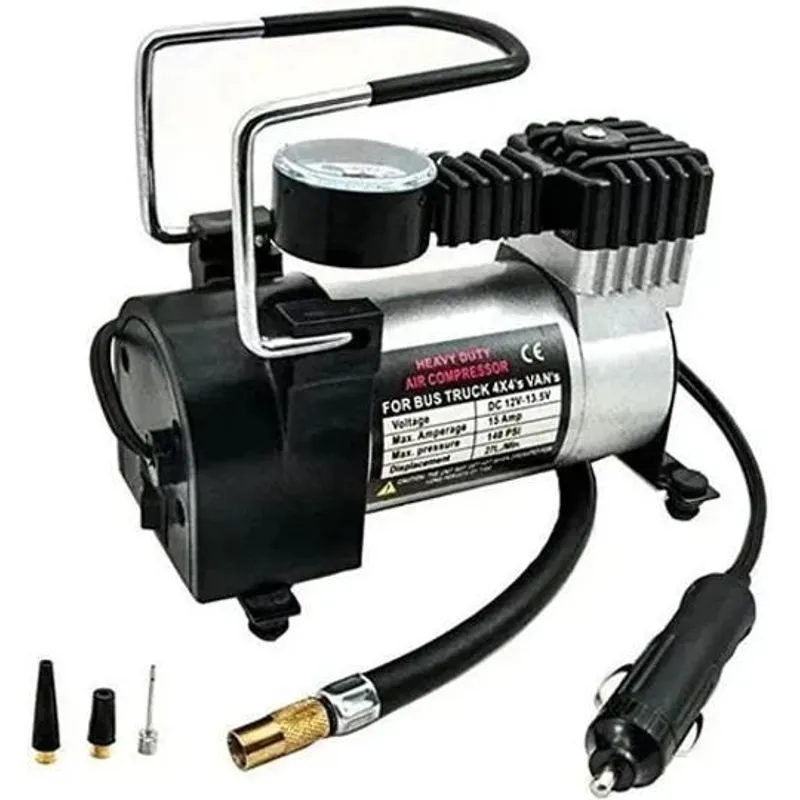 3x Compressor De Ar Mini Elétrico Portátil B-max 35w Prata C