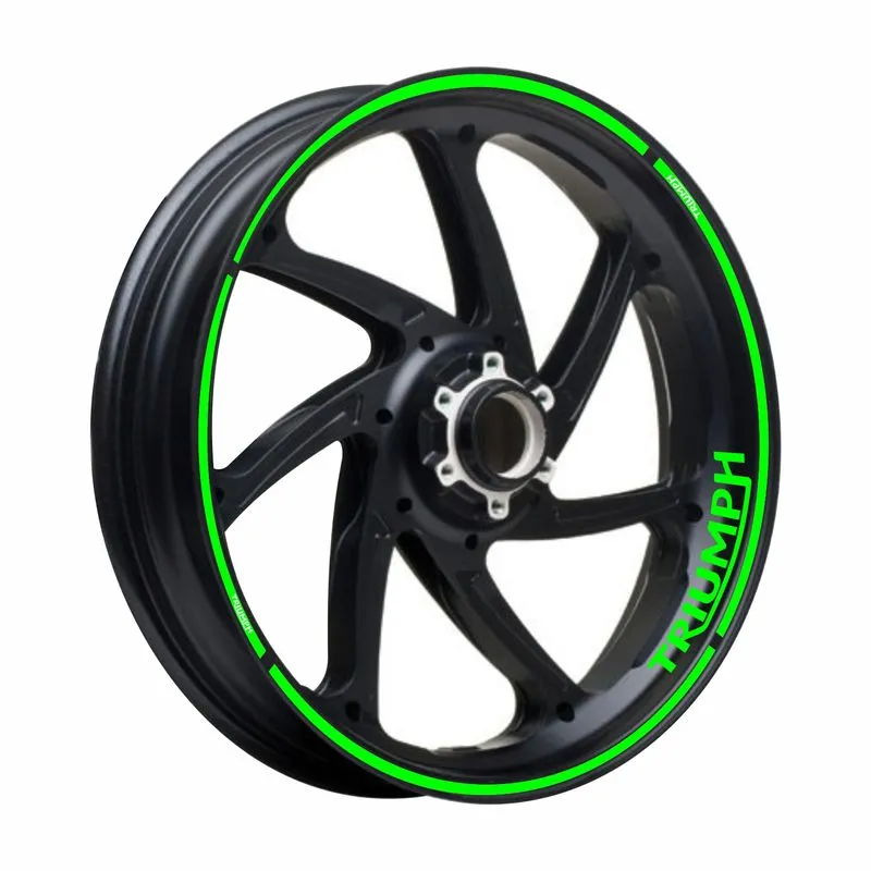 Adesivo Friso Refletivo Roda Triumph Bonneville T-120 Verde