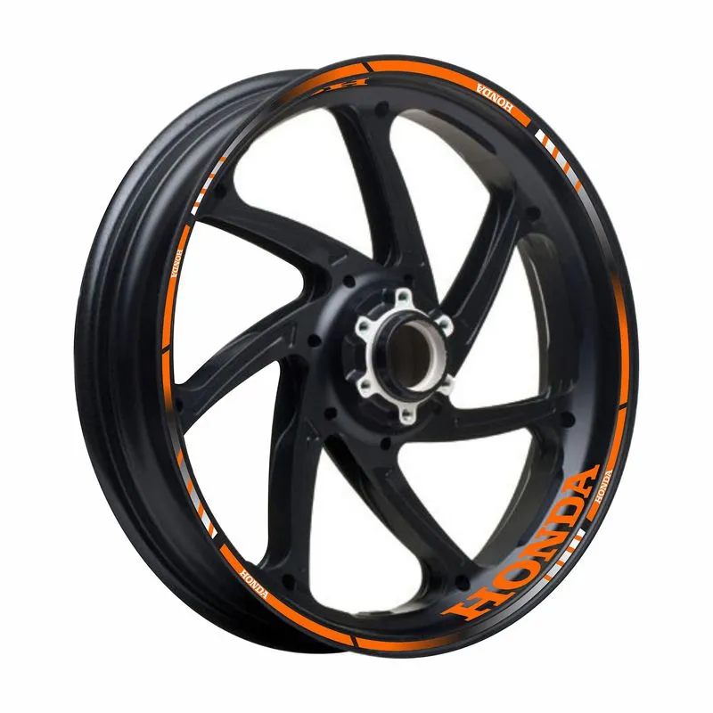 Adesivo Friso Refletivo Degradê Roda Honda Hornet Laranja