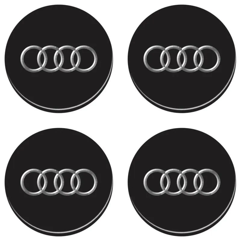 Adesivo Emblema Audi Roda Resinado Preto