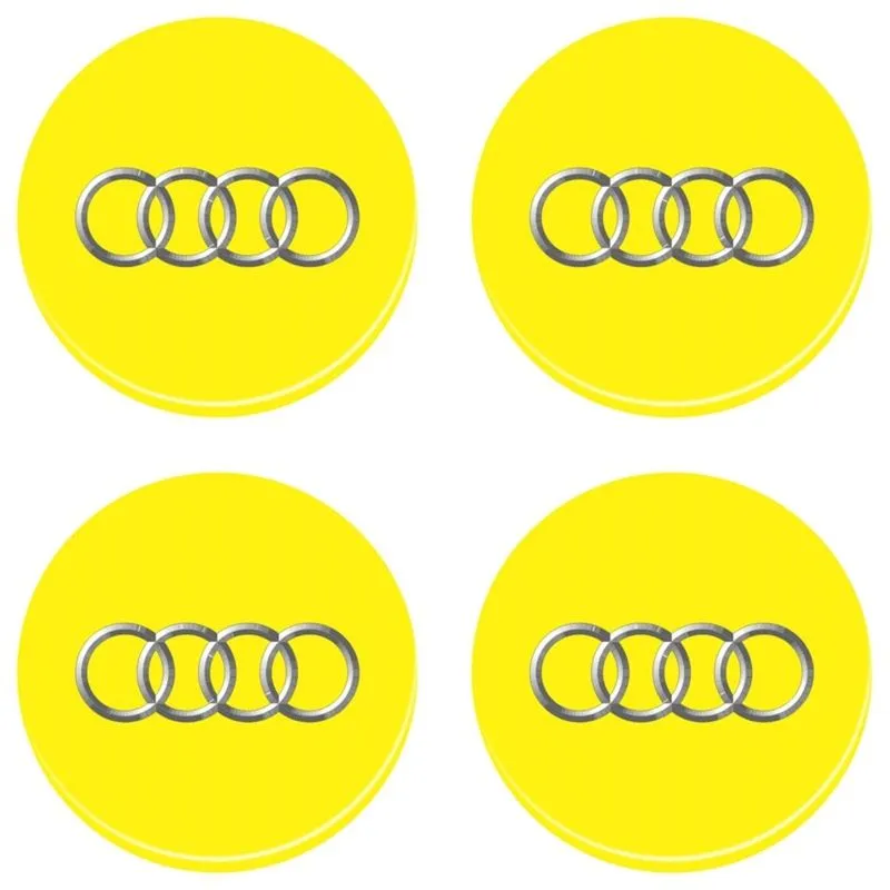 Adesivo Emblema Audi Roda Resinado Amarelo