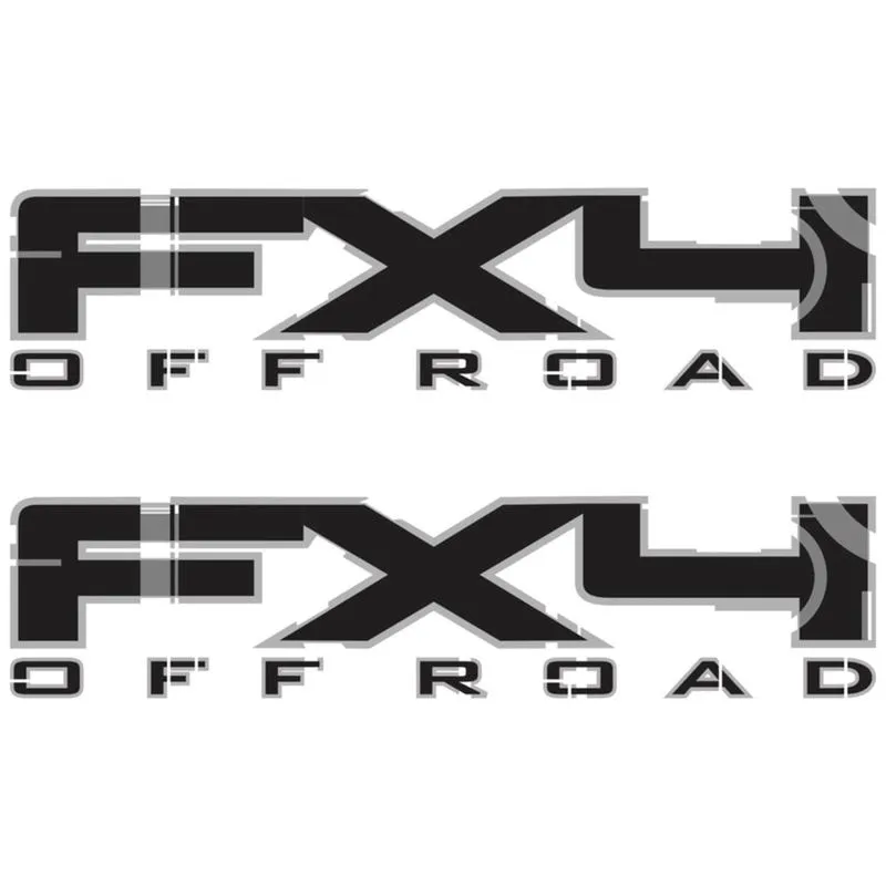 Par Adesivos Fx4 Off Road Ford Preto
