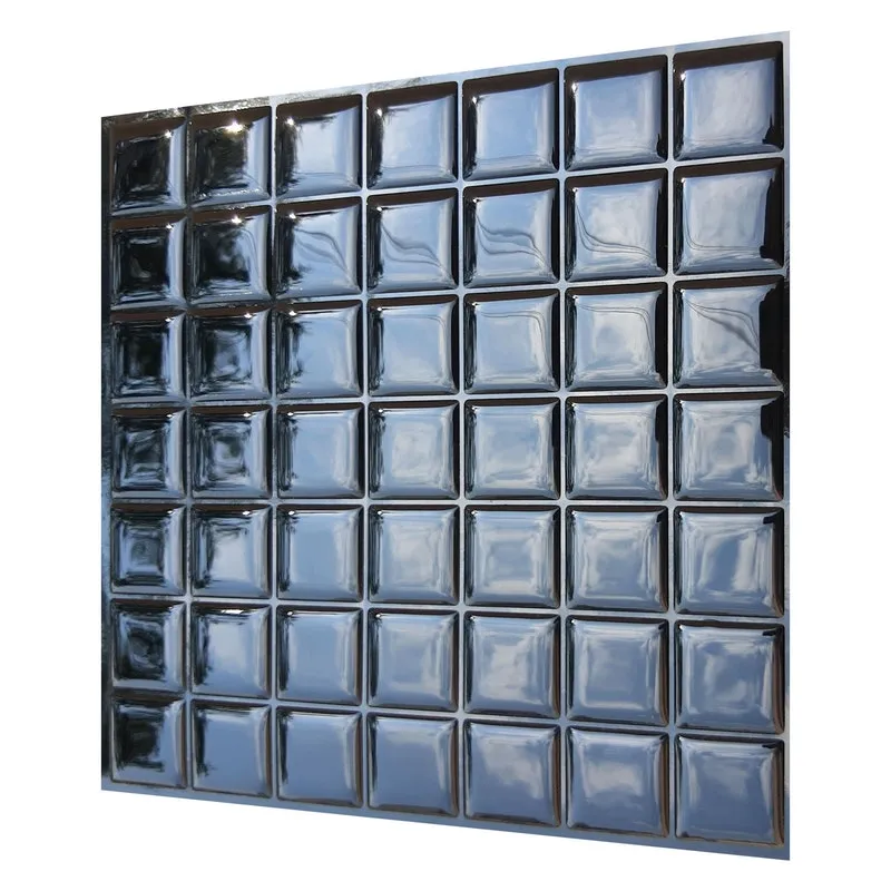 Pastilha Adesiva Quadrada Preta Rejunte Preto Kit 4 Placas