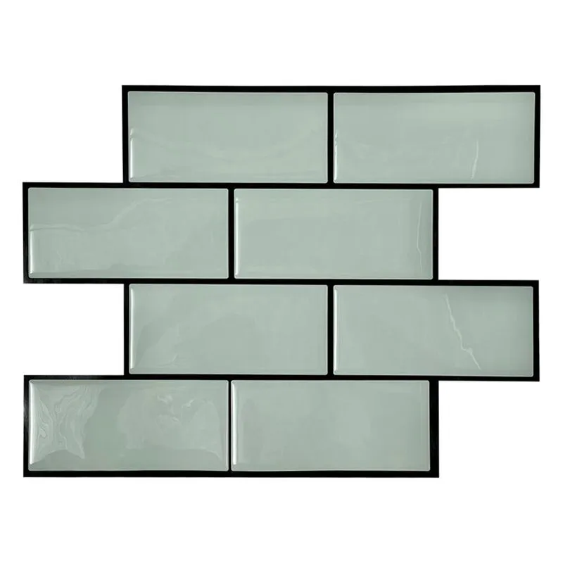 Pastilha Adesiva Metrô Orvalho Rejunte Preto Kit 1 M²