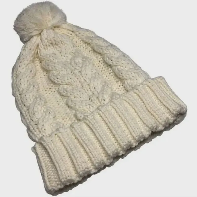 Touca Gorro De Lã Inverno Feminino Frio Pompom