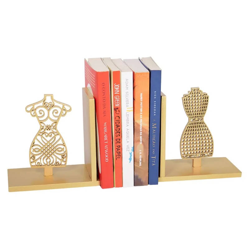 Suporte Porta Livros Bibliocanto Moda Dourado em MDF Presente Criativo