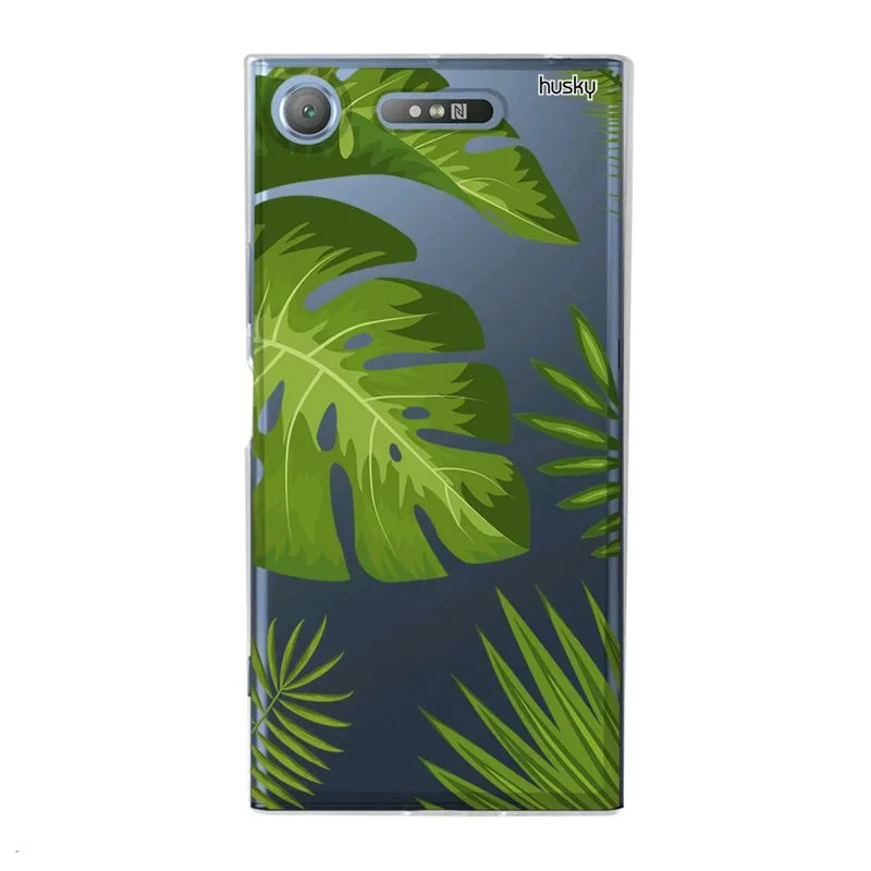 Capa Personalizada para Xperia XZ1 Compact - Plantas Folhas Grandes - Husky