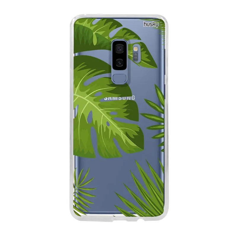 Capa Personalizada para Galaxy S9 Plus - Plantas Folhas Grandes - Husky