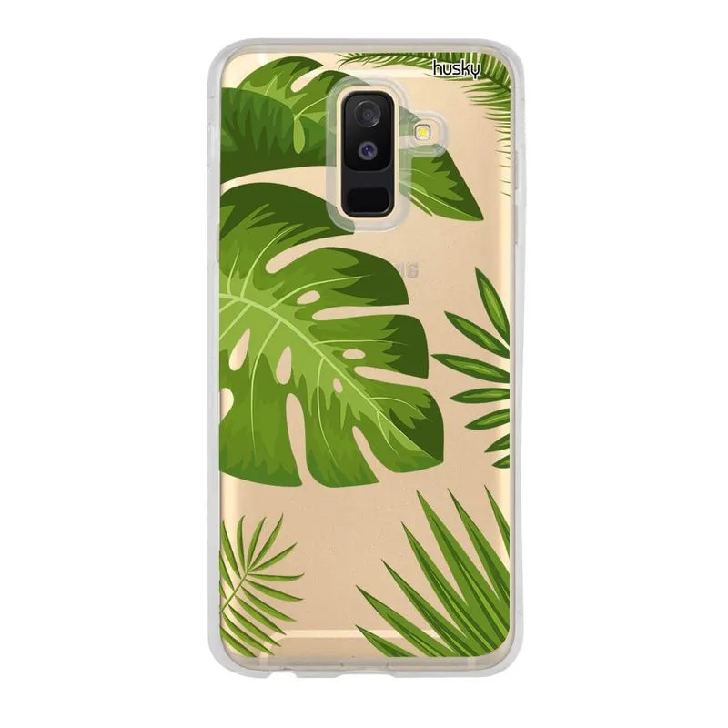 Capa Personalizada para Galaxy A6 Plus - Plantas Folhas Grandes - Husky