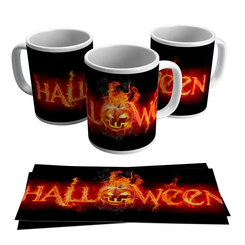 Caneca Personalizada Halloween Dia Das Bruxas Abóbora 325ml