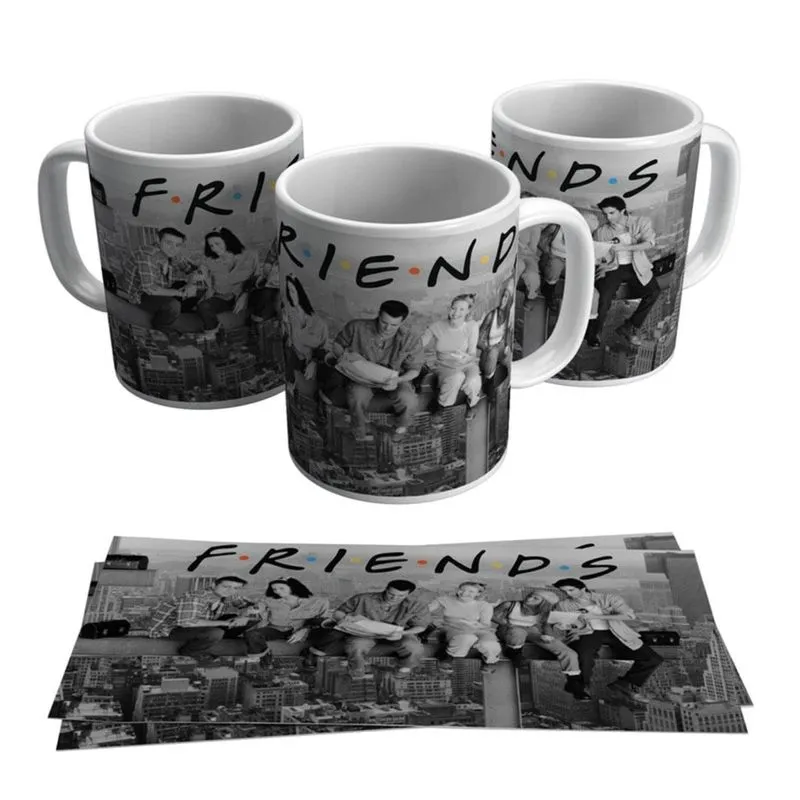 Caneca Série Friends Personagens Sentados Construção Seriado