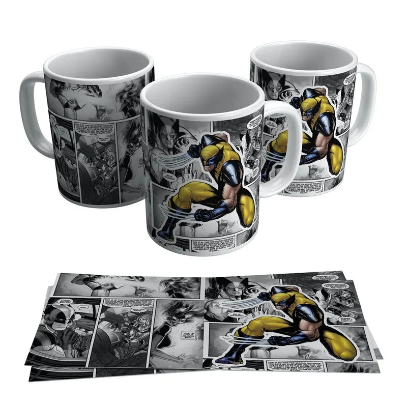 Caneca Wolverine X-Men Gibi Quadrinhos Revistinha HQ Criança