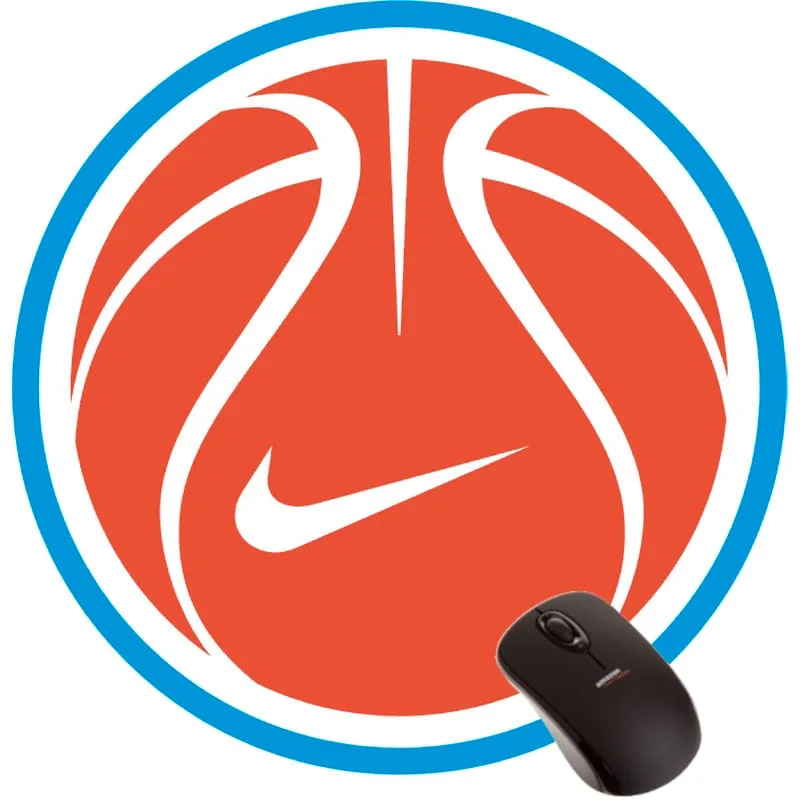 Mousepad Bola de Basquete Colorida Marca Famosa Logo NBA