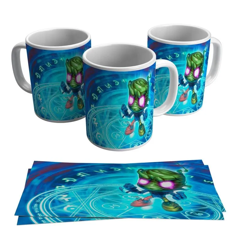 Caneca Amumu Skins LoL Múmia Triste Game 325ml