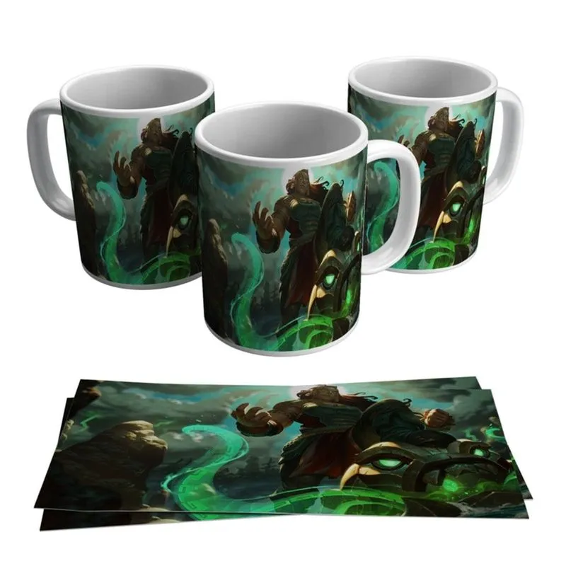 Caneca Illaoi Skins League of Legends LOL A Sacerdotisa Cráquem
