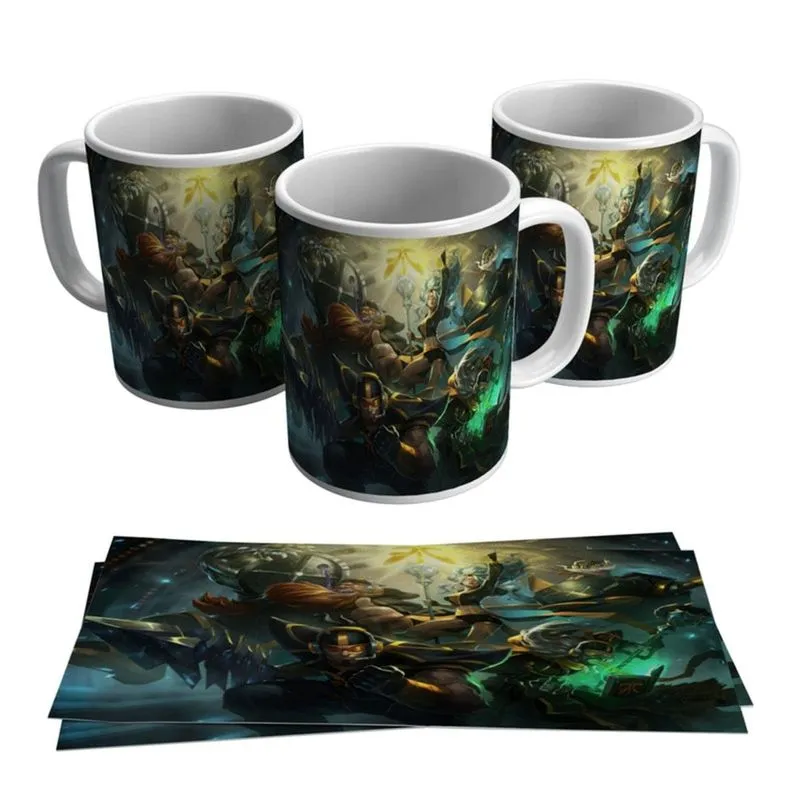 Caneca Jarvan Skins League of Legends LOL Gamer Geek Jogo
