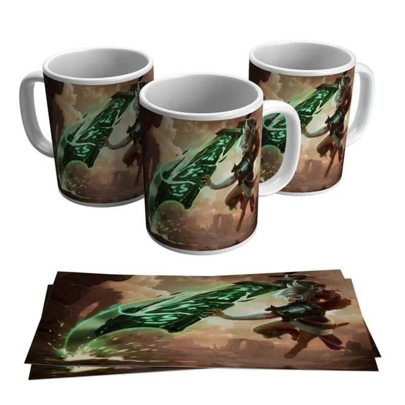 Caneca Riven Skins League of Legends LOL A Exilada Gamer