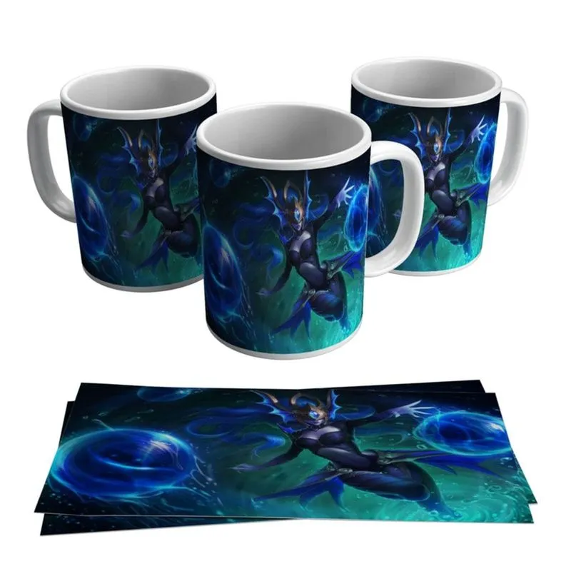 Caneca Syndra Skins League of Legends LOL Geek Gamer Jogo