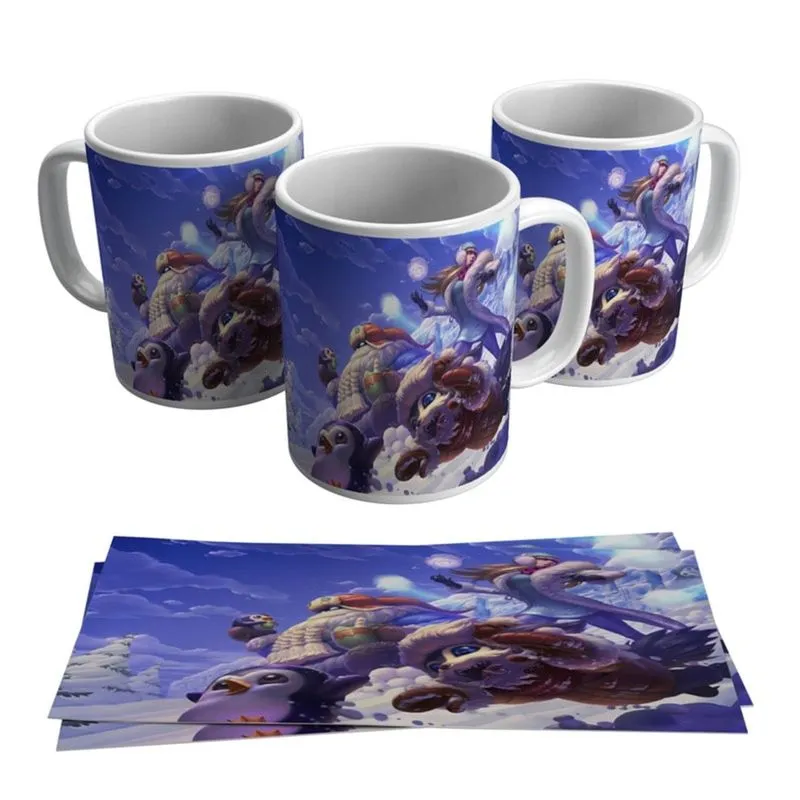 Caneca Syndra Skins League of Legends LOL Jogo Gamer Geek