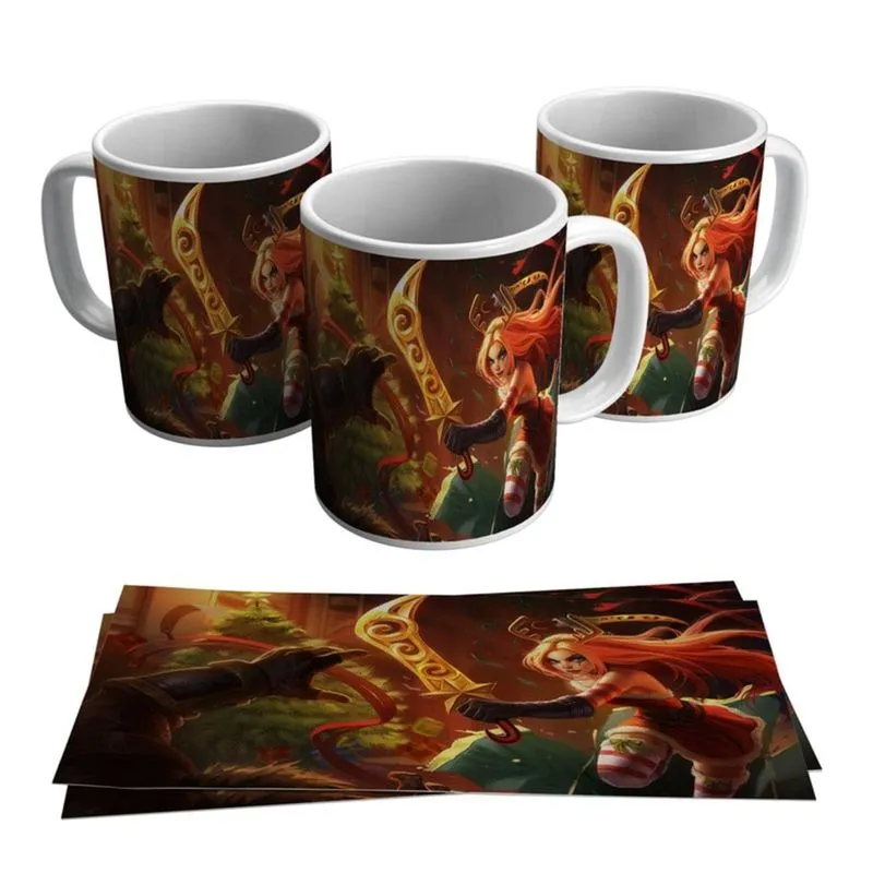 Caneca Katarina Skins League of Legends LOL Gamer Geek Jogo