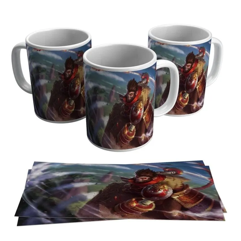 Caneca Wukong Skins League of Legends LOL O Macaco Rei Gamer