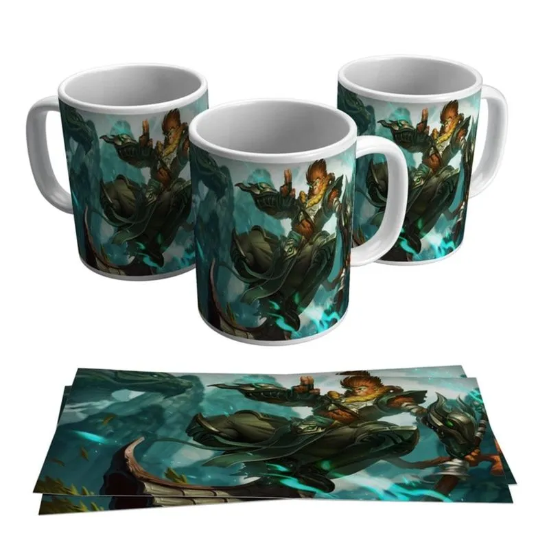 Caneca Wukong Skins League of Legends LOL Geek Gamer Jogo
