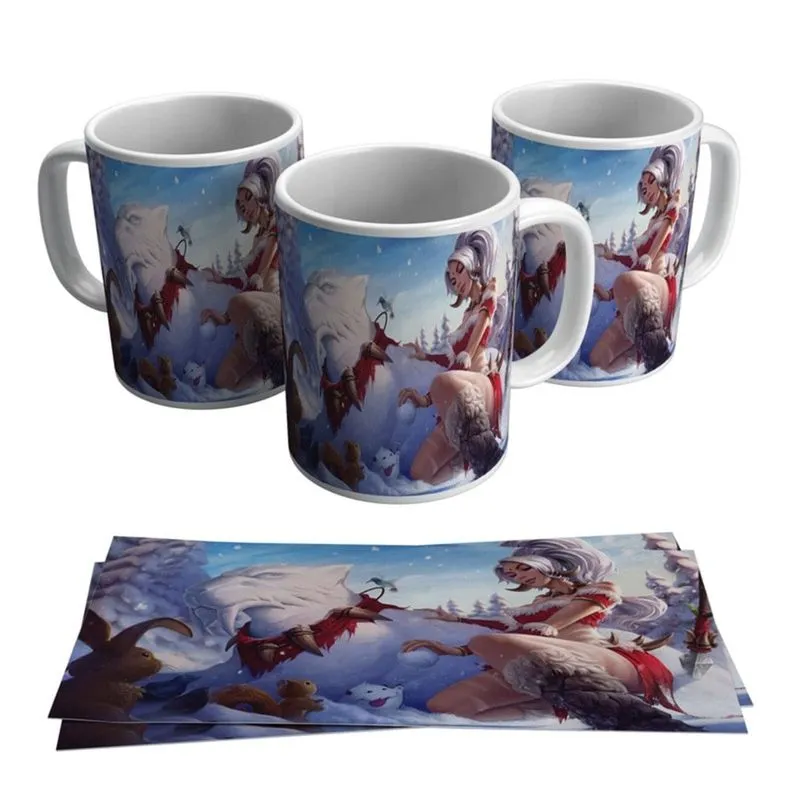 Caneca Nidalee Skins League of Legends LOL A Caçadora Bestial