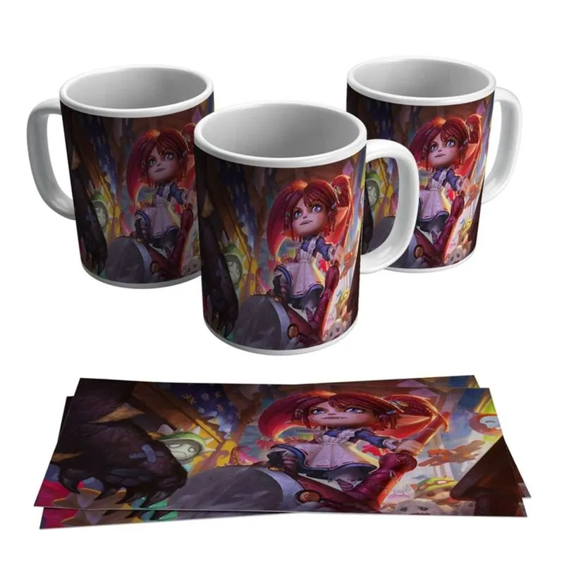 Caneca Poppy Skins League of Legends LOL Guardiã do Martelo