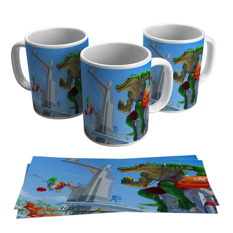 Caneca Renekton Skins League of Legends LOL Gamer Geek Jogo Game
