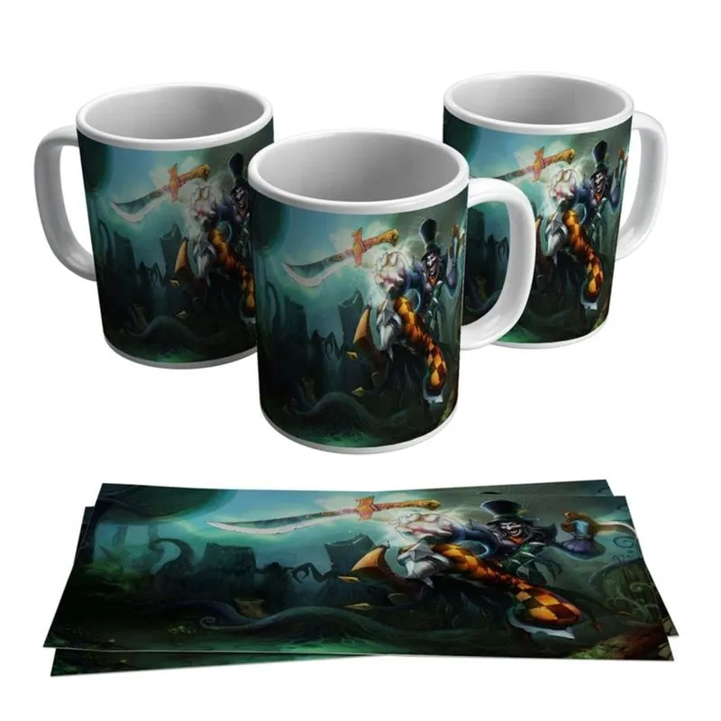 Caneca Shaco Skins League of Legends LOL Gamer Geek Jogo Game