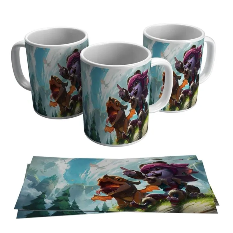 Caneca Tristana Skins League of Legends LOL Geek Gamer Jogo Game