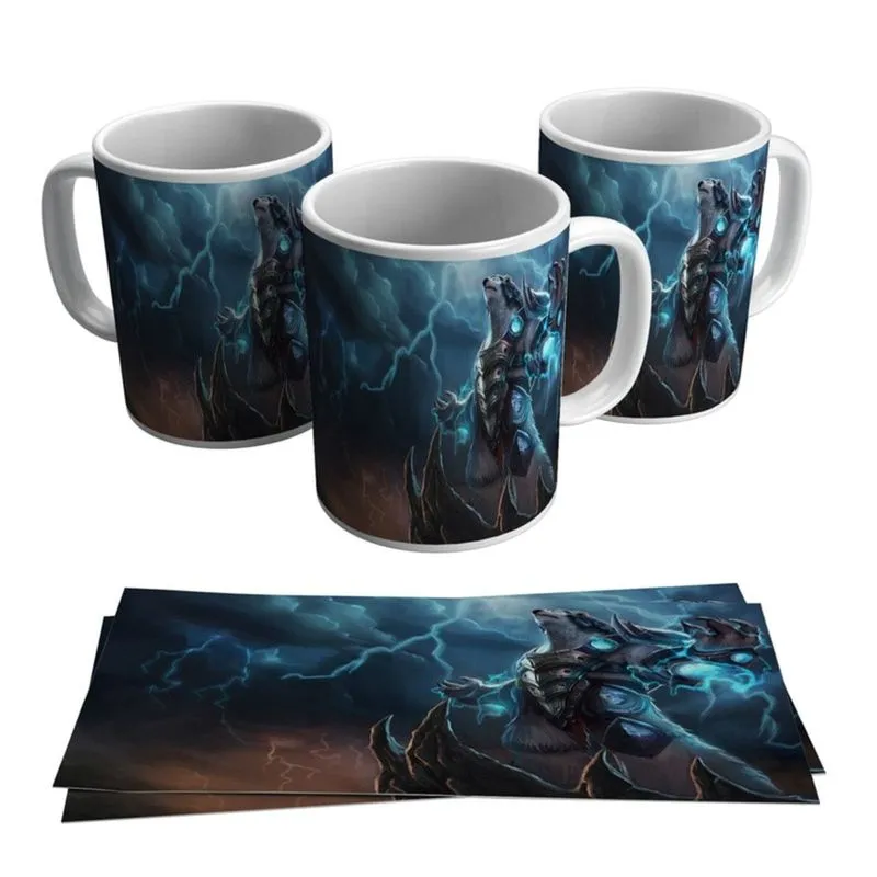 Caneca Volibear Skins League of Legends LOL Gamer Geek Jogo Game
