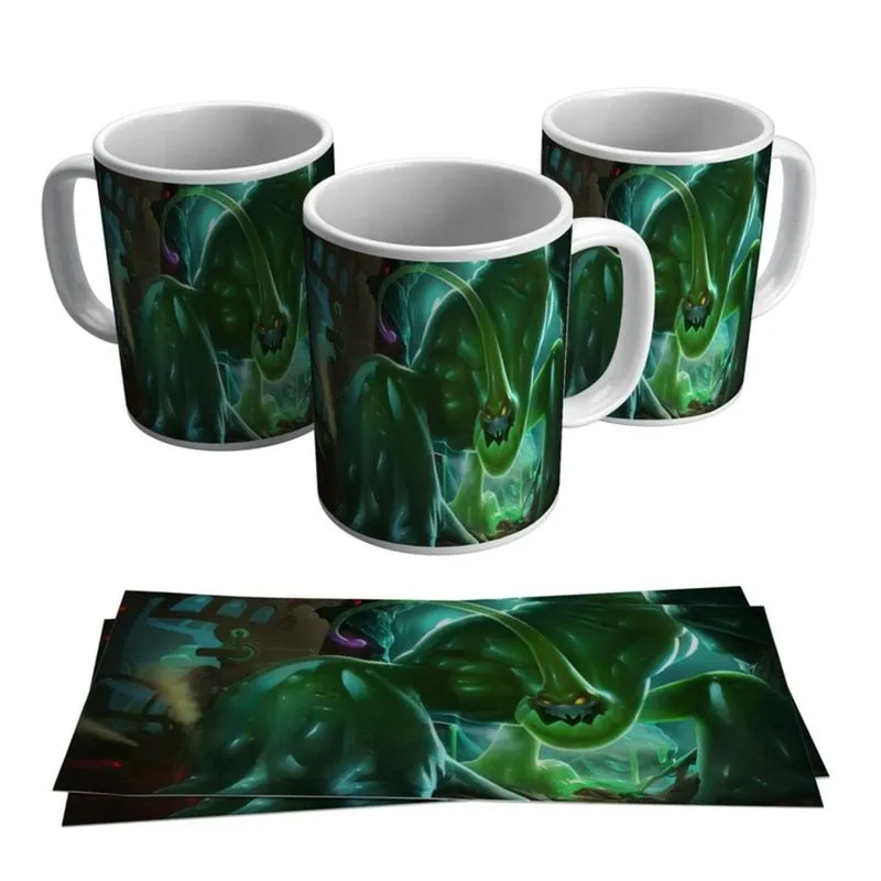 Caneca Zac Skins League of Legends LOL Gamer Geek Jogo Game