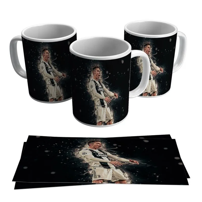 Caneca Cristiano Ronaldo Juventus Jogador Gol 325ml
