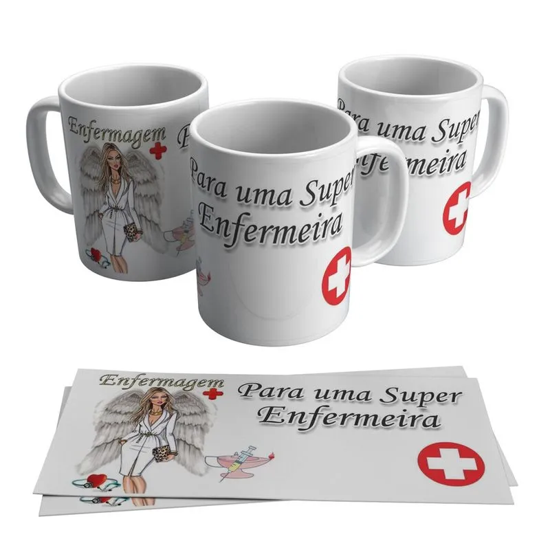 Caneca Enfermagem Uma Super Enfermeira 325ml
