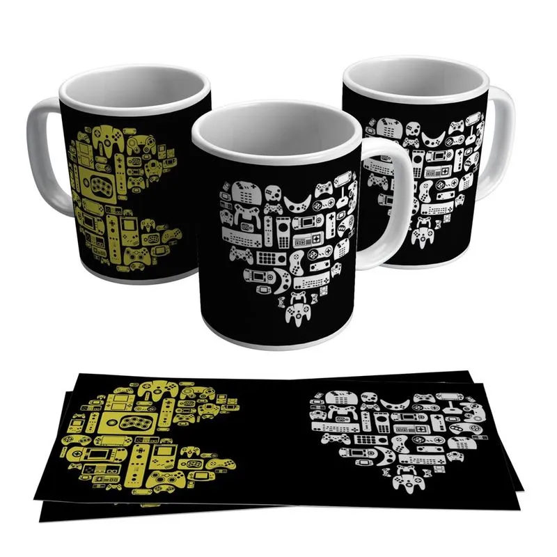Caneca Controle Vídeo Game Pacman 325ml