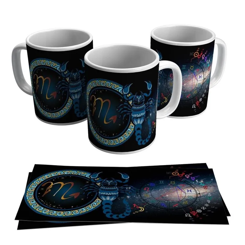 Caneca Escorpião Signo Horóscopo Zodíaco 325ml