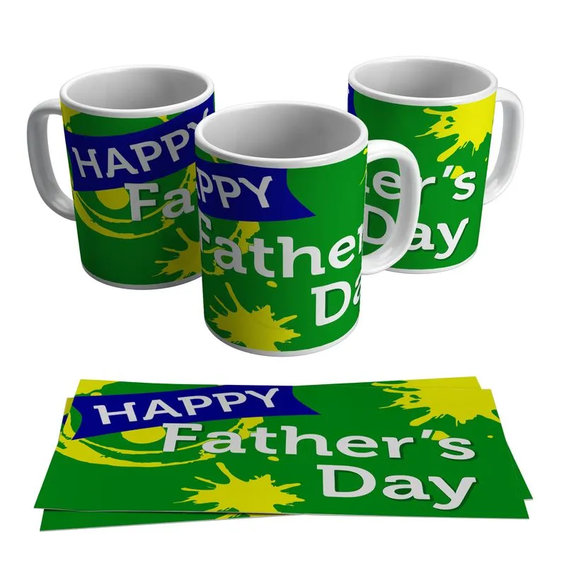 Caneca Feliz Dia Dos Pais Inglês Papai Pai 325ml