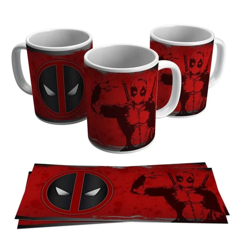 Caneca Deadpool Filme Super Herói Marvel Máscara